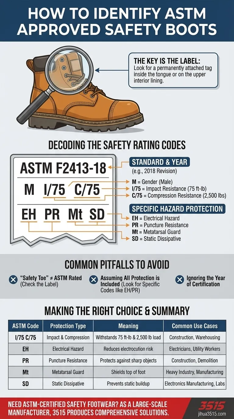 Comment identifier si des bottes sont approuvées par l'ASTM ? Un guide pour décoder les étiquettes de sécurité Guide Visuel