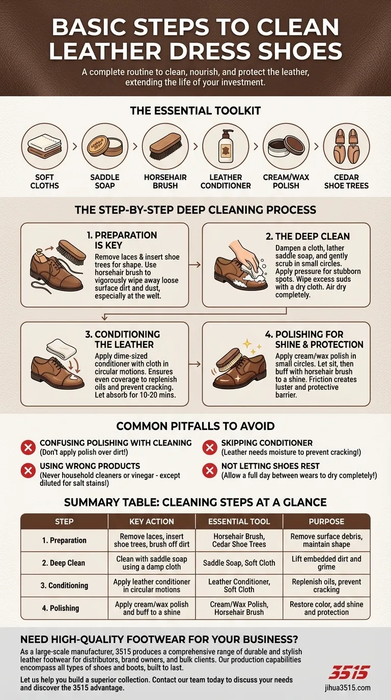 Каковы основные шаги по уходу за кожаными туфлями? Руководство по сохранению ваших инвестиций Визуальное руководство