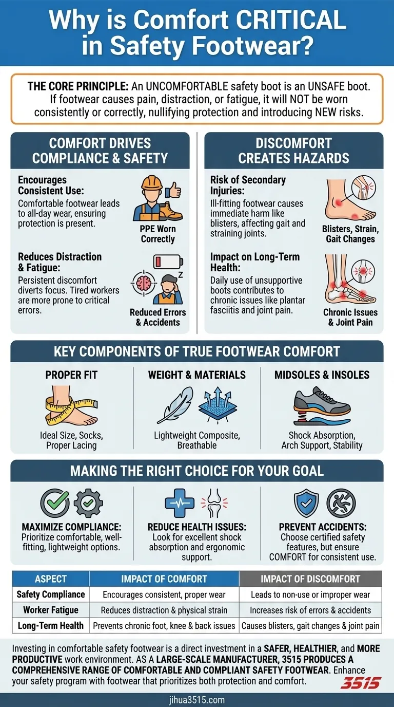 Warum ist Komfort bei Sicherheitsschuhen wichtig? Er ist der Schlüssel zur Einhaltung von Sicherheitsvorschriften Visuelle Anleitung
