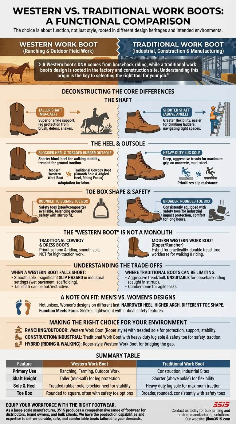 서부식 작업화와 전통적인 작업화의 차이점은 무엇인가요? 작업에 맞는 도구를 선택하세요. 시각적 가이드