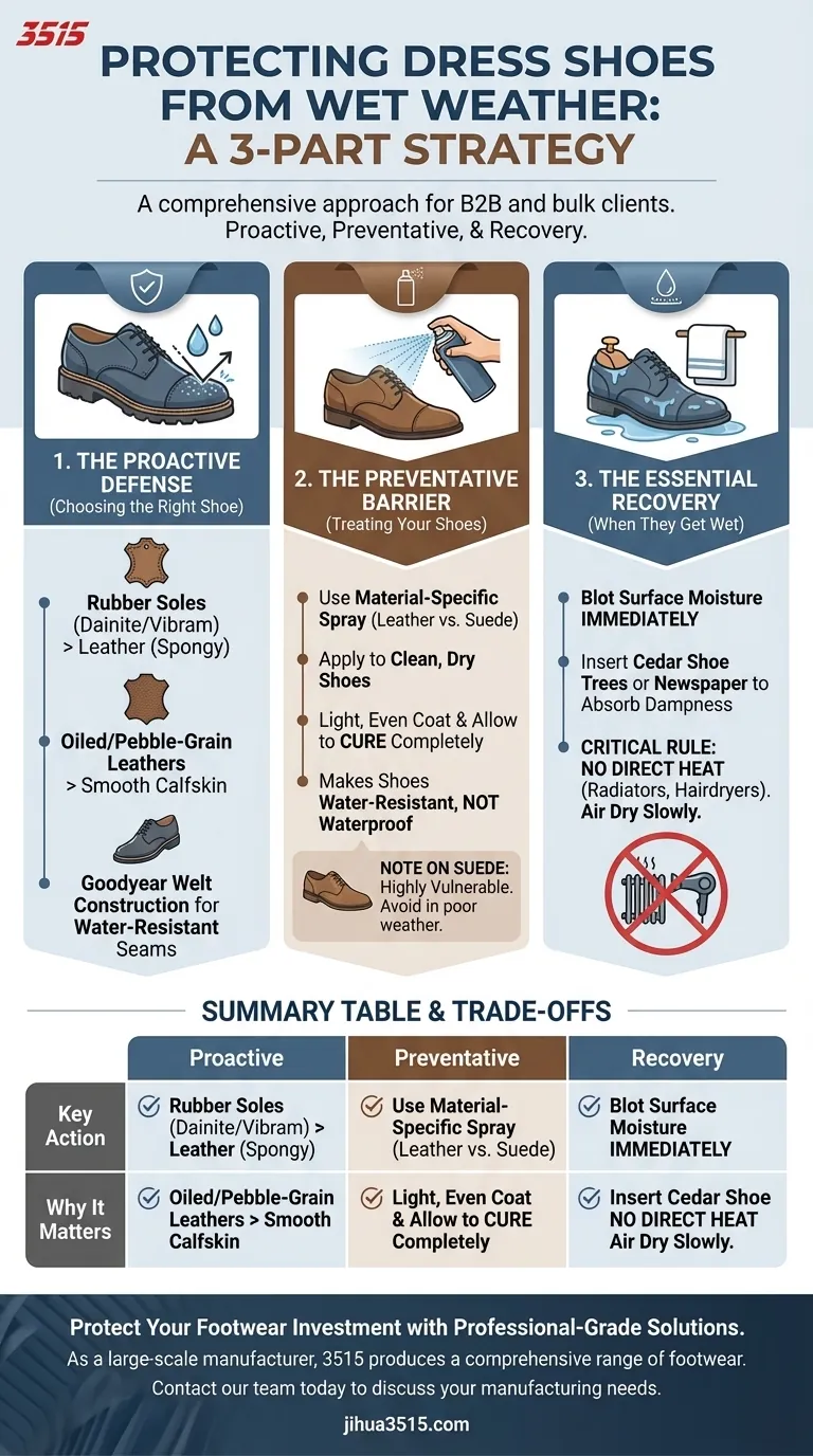 Comment protéger vos chaussures habillées par temps humide ? Un guide en 3 étapes pour les garder impeccables Guide Visuel