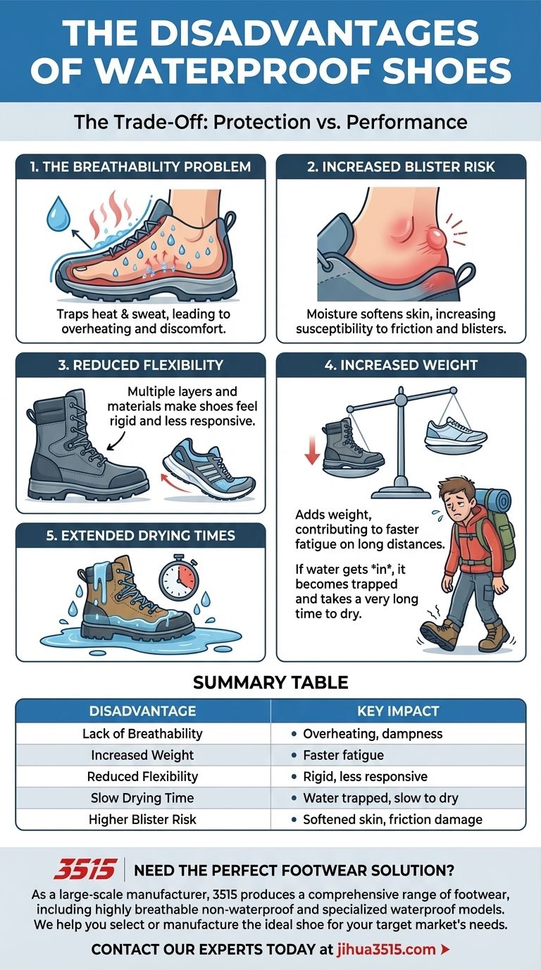 What are the disadvantages of waterproof shoes? Key Comfort & Performance Trade-offs Visual Guide