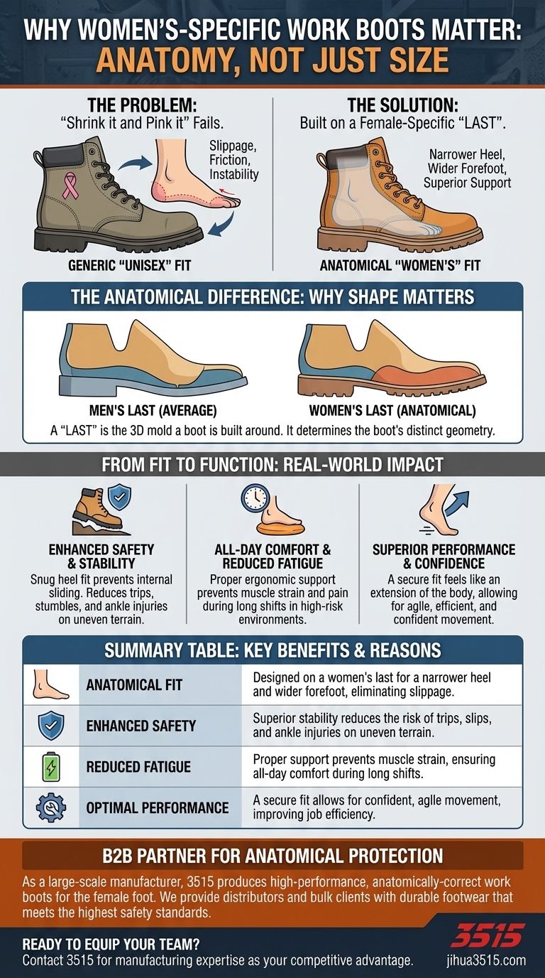 Pourquoi est-il important pour les femmes de porter des bottes de travail spécialement conçues pour elles ? L'avantage critique en matière de sécurité et d'ajustement Guide Visuel