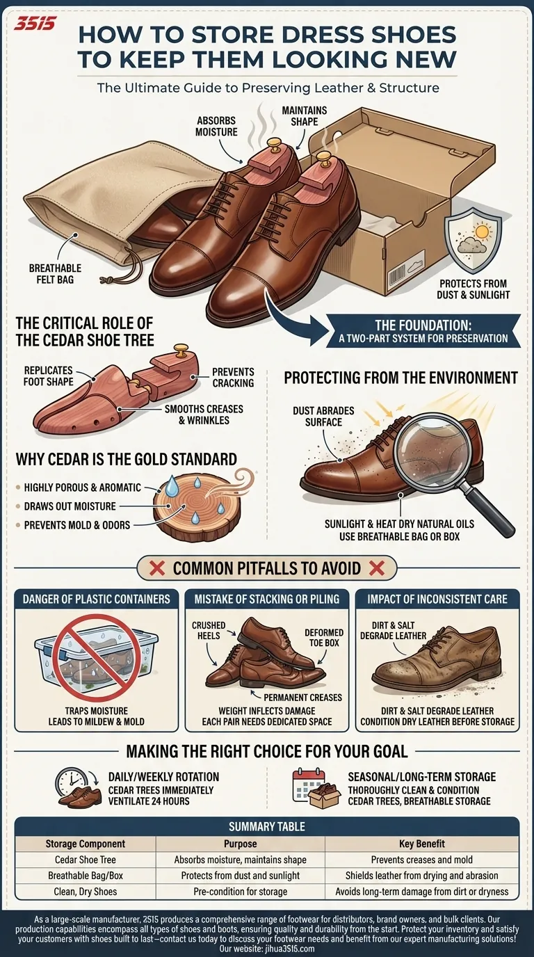 Comment faut-il ranger les chaussures habillées pour qu'elles restent comme neuves ? Préservez votre investissement grâce à nos conseils de pro. Guide Visuel