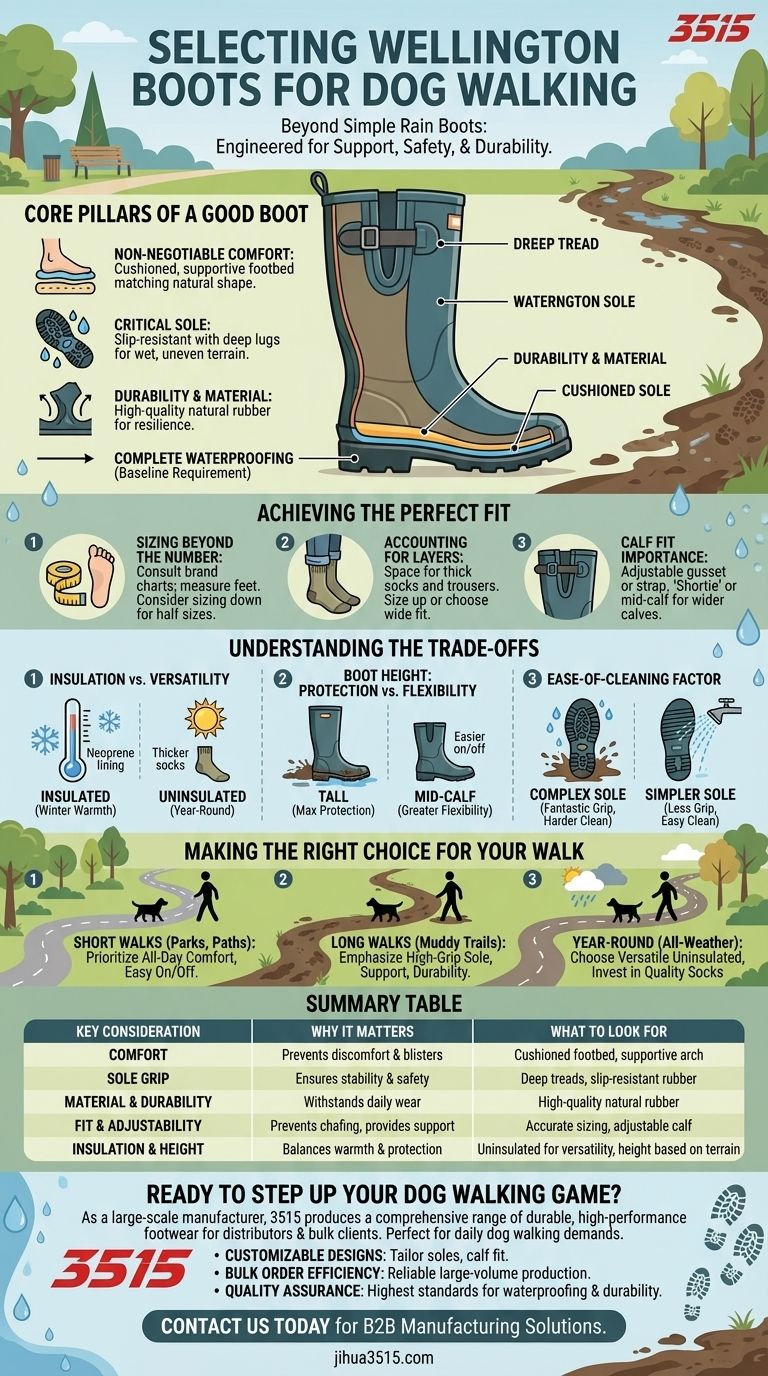 Was ist bei der Auswahl von Gummistiefeln für den Hundespaziergang zu beachten? Finden Sie die perfekte Passform für Spaziergänge bei jedem Wetter Visuelle Anleitung