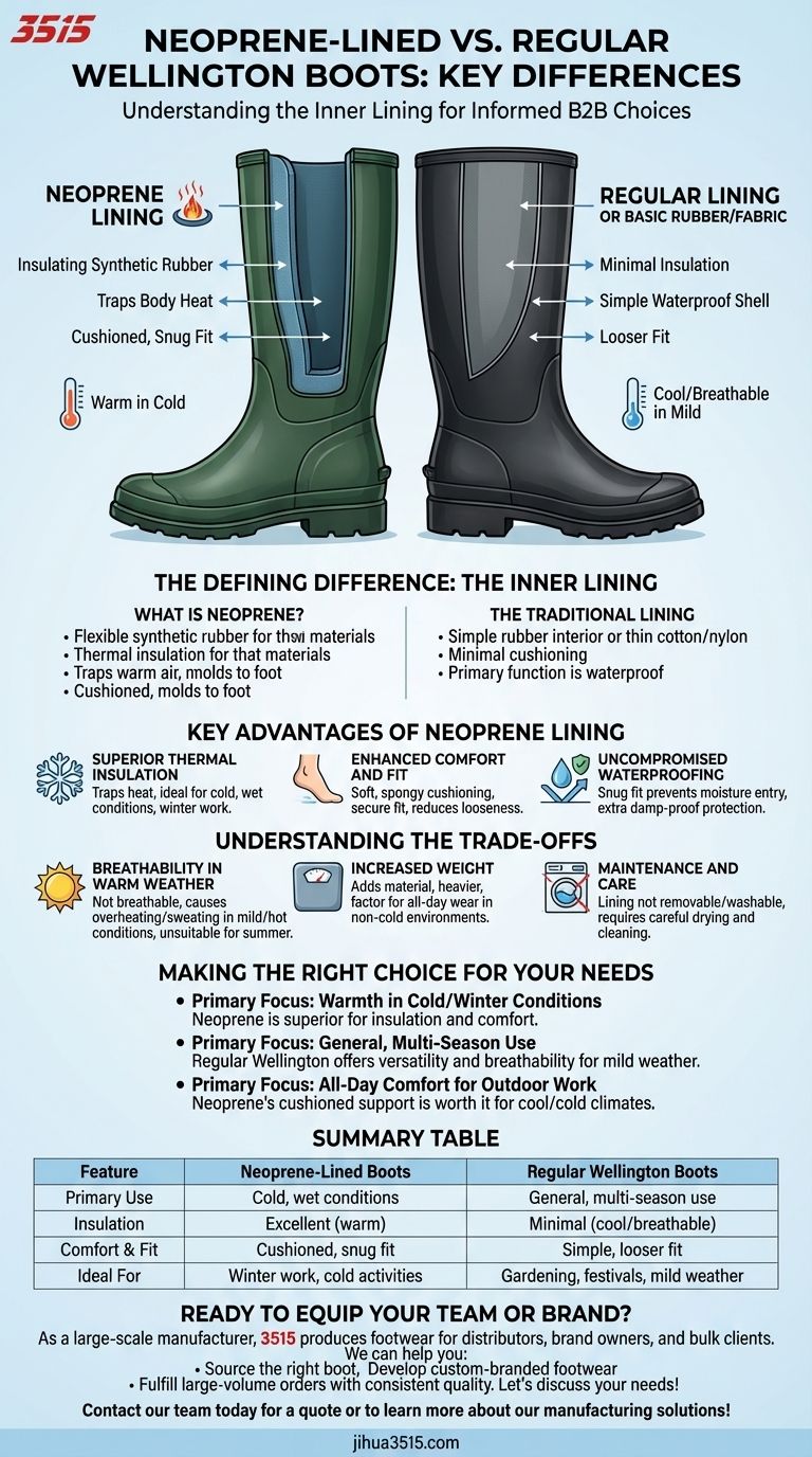氯丁橡胶衬里和普通威灵顿靴子的主要区别是什么？选择适合任何气候的靴子 图解指南