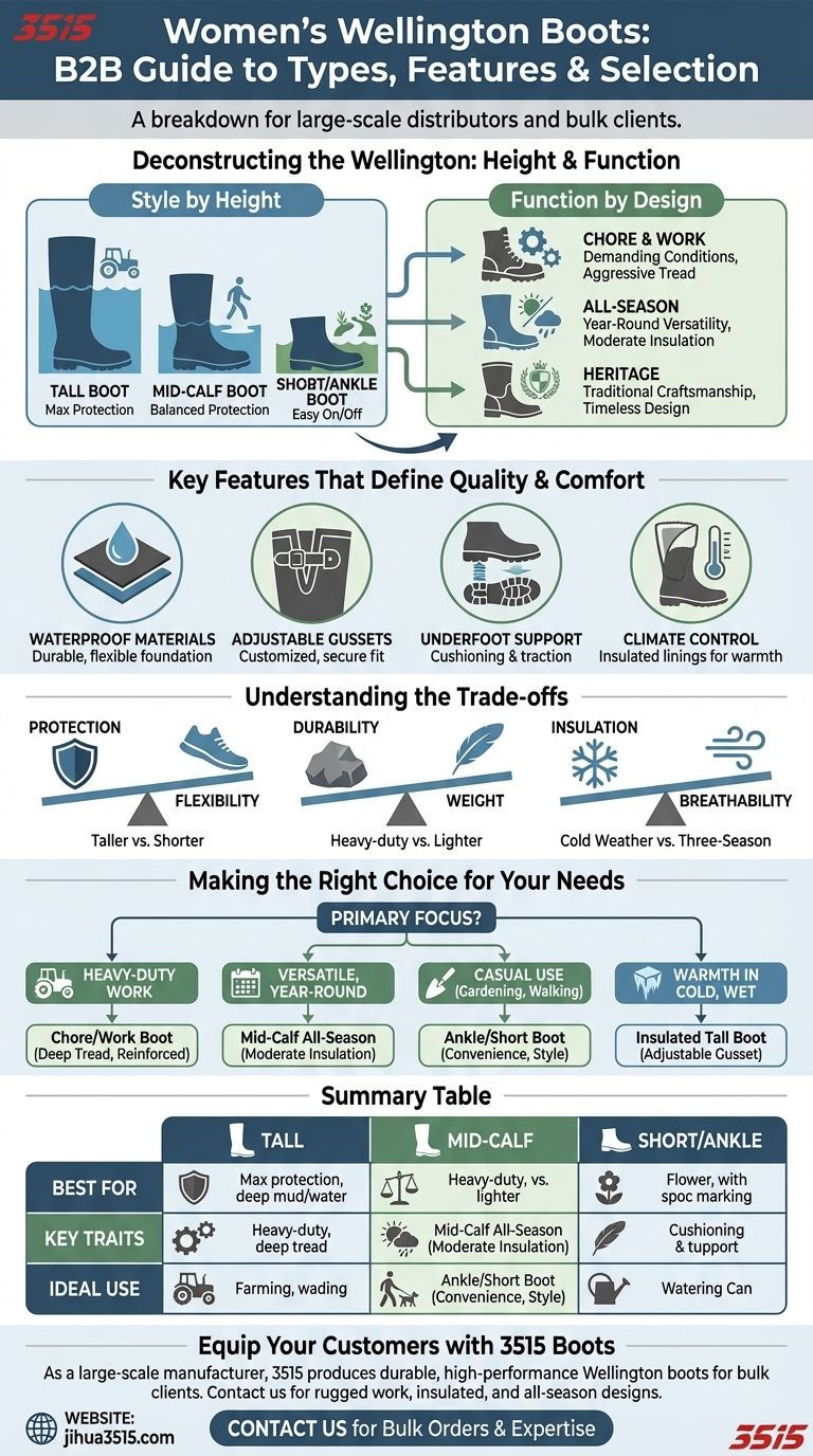 Welche Arten von Gummistiefeln gibt es für Damen? Finden Sie die perfekte Passform für Arbeit, Wetter und Stil. Visuelle Anleitung