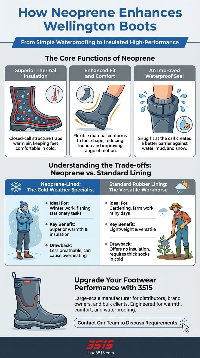 氯丁橡胶如何提升威灵顿靴的性能？在寒冷条件下提供卓越的保暖性和舒适性 图解指南