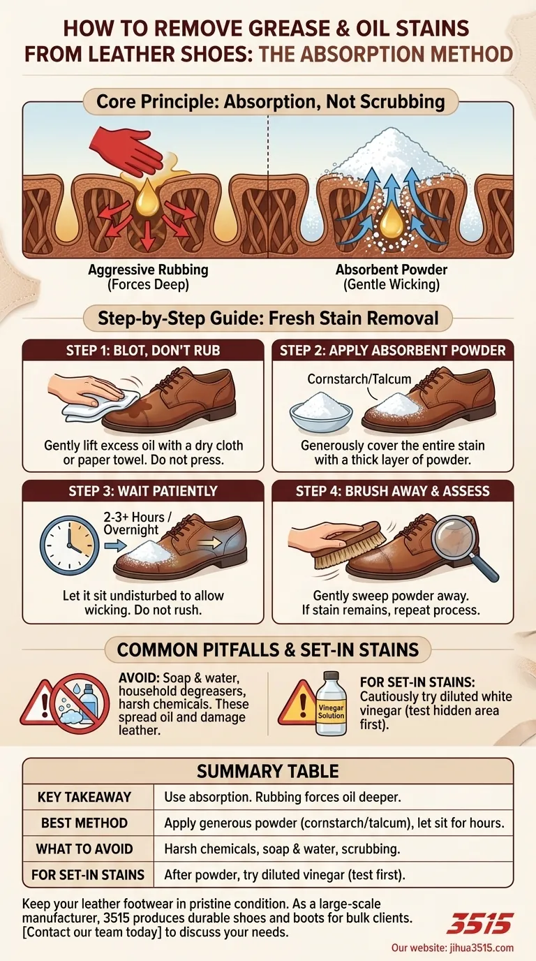 Qual è il metodo per rimuovere le macchie di grasso e olio dalle scarpe di pelle? Salva la tua pelle con questo semplice trucco Guida Visiva