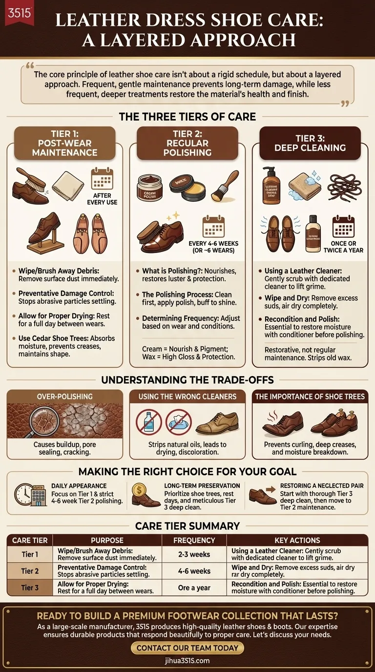 Ogni quanto tempo vanno pulite e lucidate le scarpe eleganti in pelle? Una guida alla cura a 3 livelli per la longevità Guida Visiva