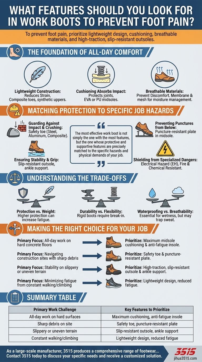 Auf welche Merkmale sollten Sie bei Arbeitsschuhen achten, um Fußschmerzen vorzubeugen? Finden Sie Schuhe, die Sie den ganzen Tag unterstützen Visuelle Anleitung