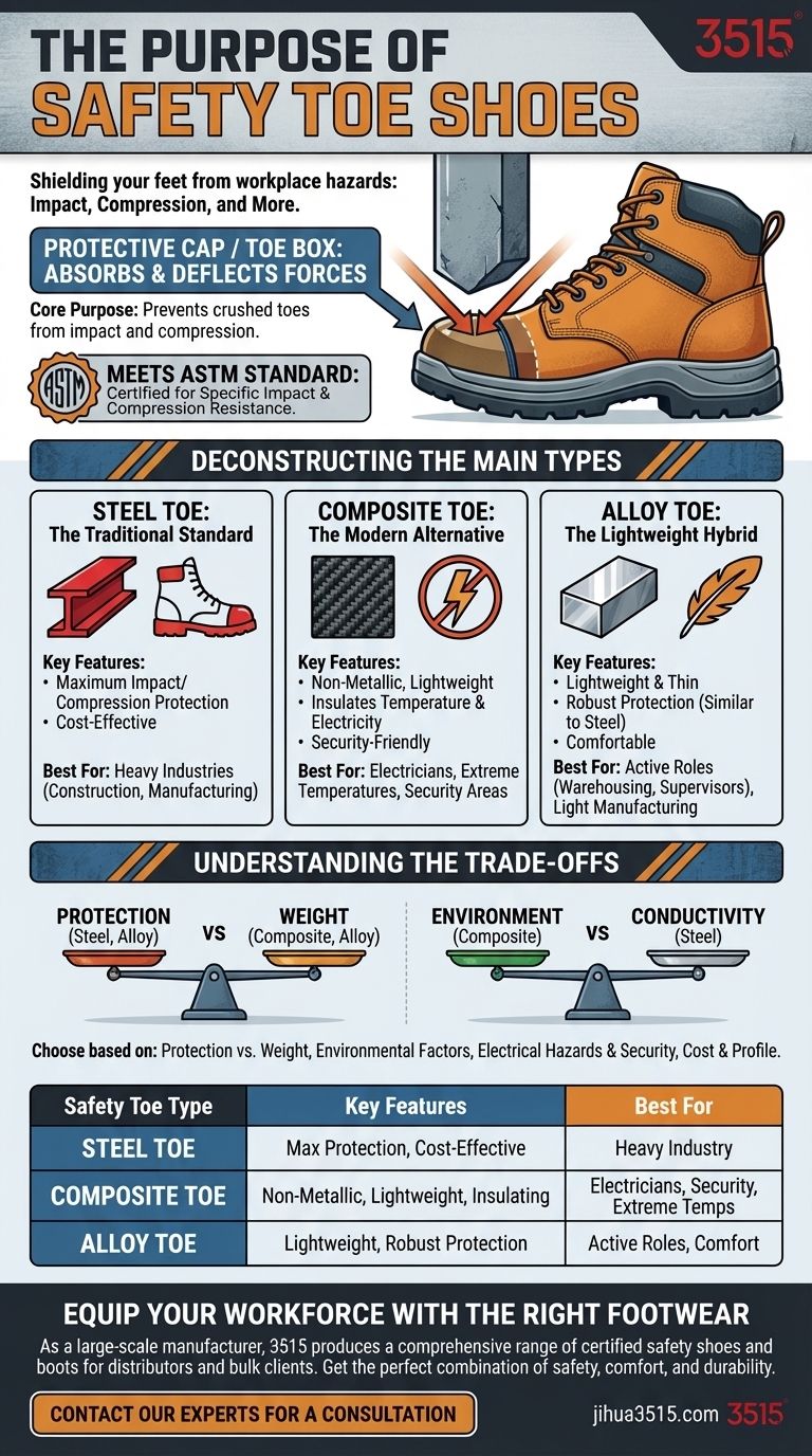 ¿Cuál es el propósito de los zapatos con punta de seguridad? Elija la protección adecuada para su trabajo Guía Visual