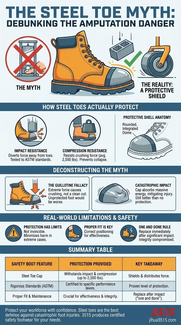 강철 발가락이 발가락 절단을 유발할 수 있다는 것이 사실인가요? 위험한 오해를 바로잡다 시각적 가이드