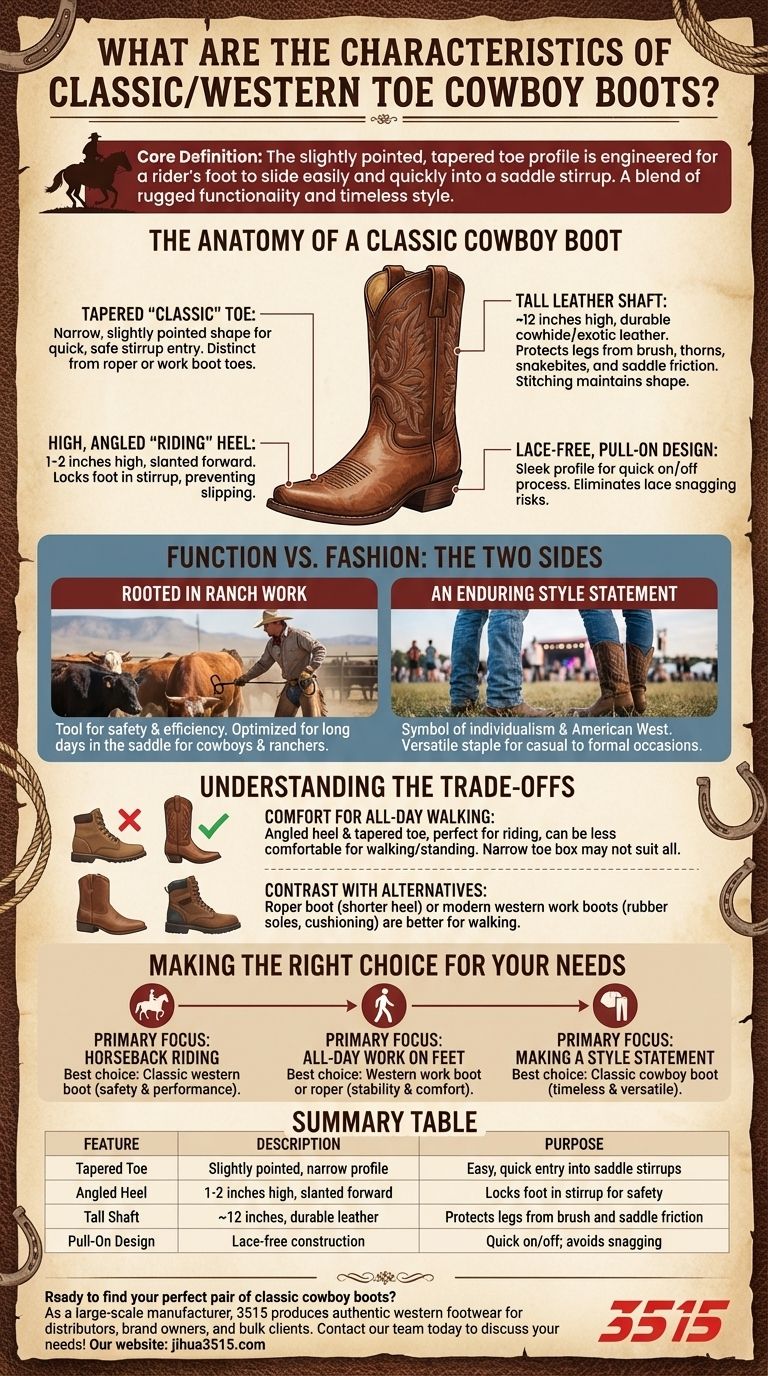 Каковы характеристики классических/вестернских ковбойских сапог с заостренным носком? Откройте для себя культовый дизайн Визуальное руководство