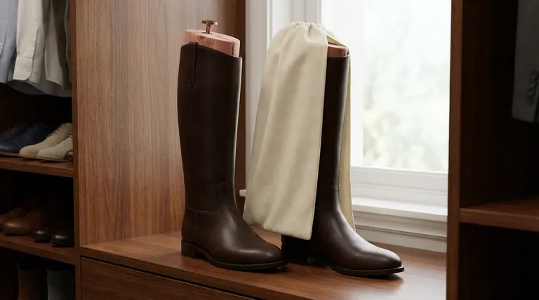 Quelle est la meilleure façon de ranger de hautes bottes pour maintenir leur forme ? Guide essentiel pour la longévité