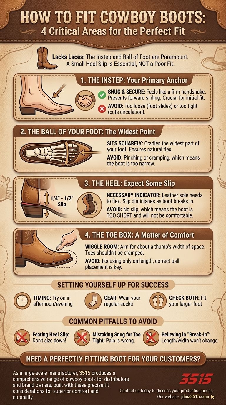 Quels facteurs faut-il prendre en compte lors de l'essayage de bottes de cowboy pour un bon ajustement ? Un guide pour un ajustement parfait et bien ajusté Guide Visuel