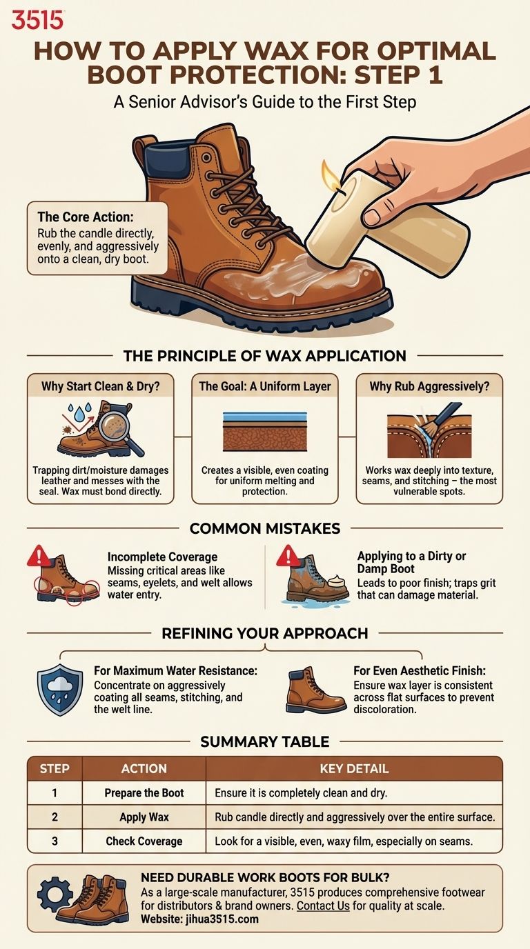 Как наносить воск на ботинки на первом этапе? Освойте основу для идеального финиша Визуальное руководство