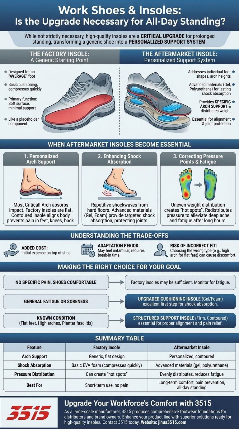 为了全天站立而设计的工鞋需要鞋垫吗？长效舒适的关键 图解指南