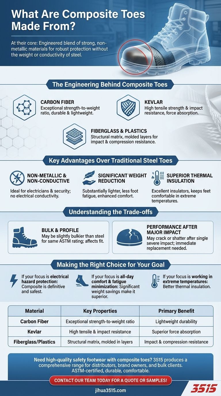 复合鞋头由什么材料制成？凯夫拉、碳纤维及更多材料解析 图解指南