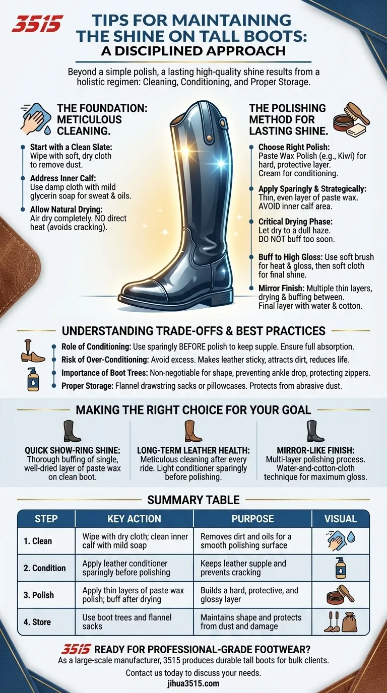 Quels sont les conseils pour entretenir la brillance des bottes hautes ? Un guide pour un fini durable et très brillant Guide Visuel