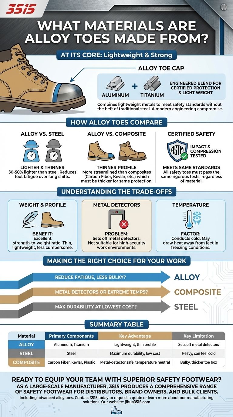 De quoi sont faites les embouts de sécurité en alliage ? Protection légère pour un confort toute la journée Guide Visuel