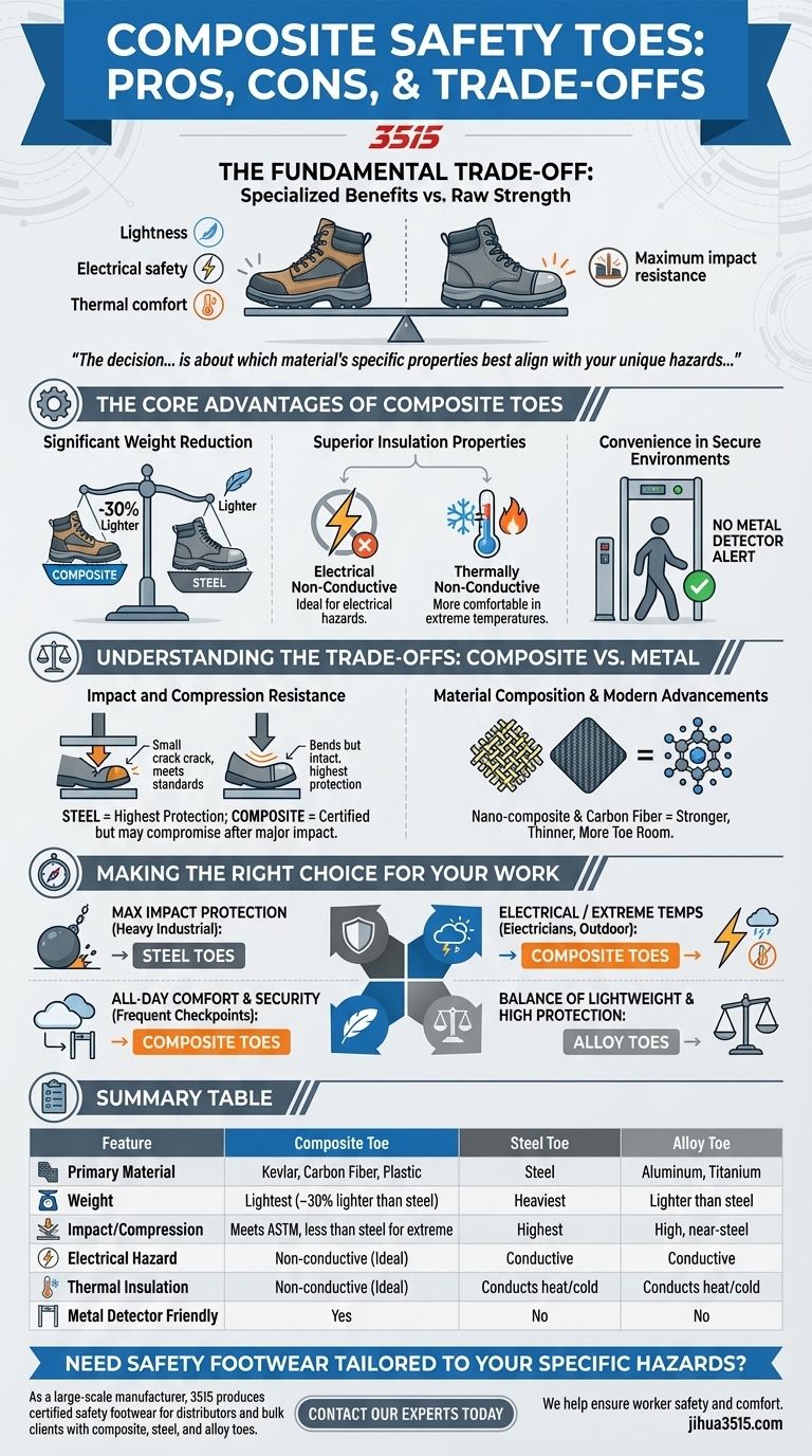 Quels sont les avantages et les inconvénients des embouts de sécurité composites ? Poids contre protection ultime Guide Visuel