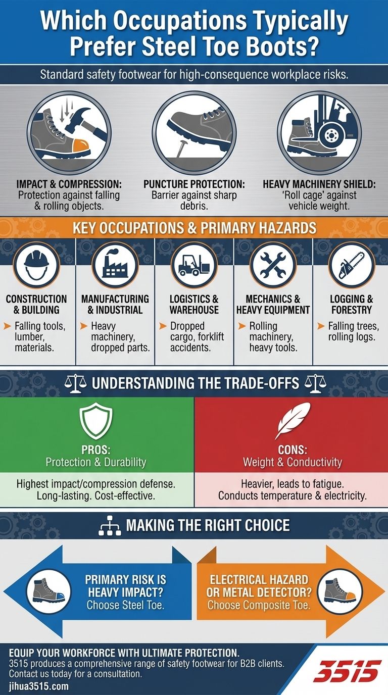 Quels métiers préfèrent généralement les bottes à embout d'acier ? Sécurité essentielle pour les emplois à haut risque Guide Visuel