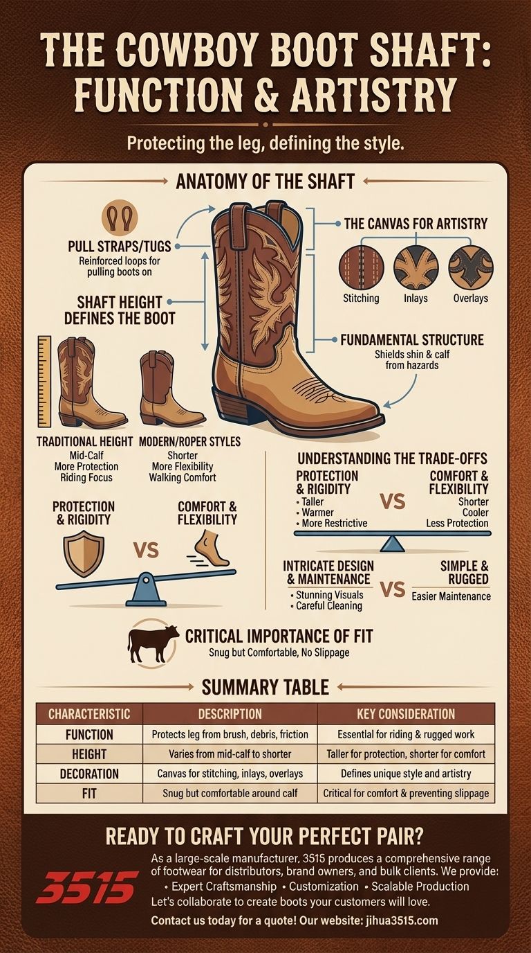 What is the shaft of a cowboy boot? Uncover Its Style, Function & Fit Visual Guide