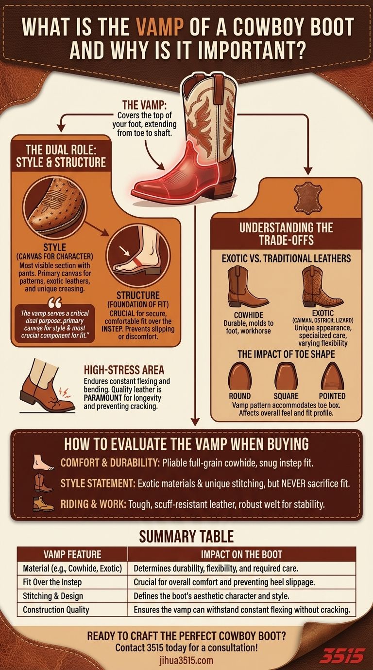 Qu'est-ce que l'empeigne d'une botte de cowboy et pourquoi est-elle importante ? La clé du style, de l'ajustement et de la durabilité Guide Visuel