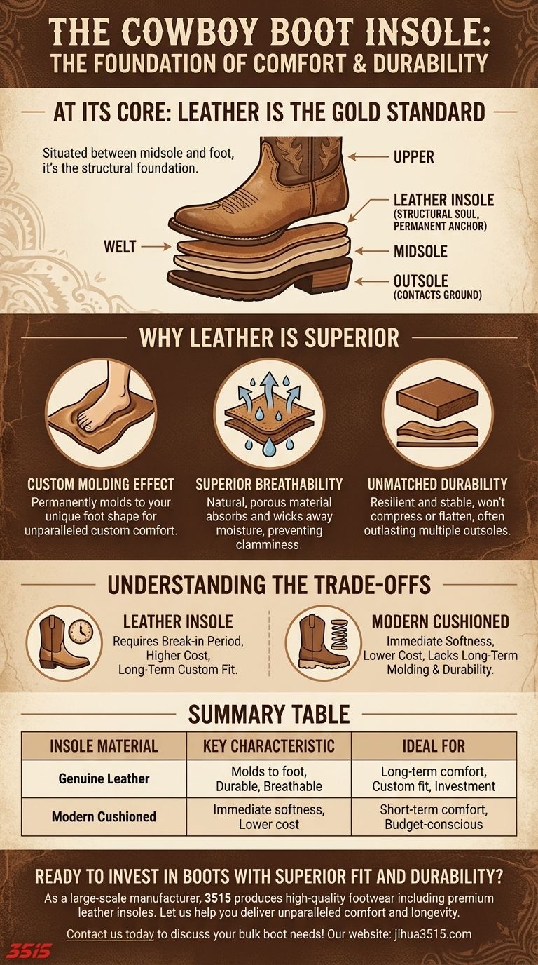 什么是牛仔靴的内底，哪种材料最适合它？揭秘完美贴合的秘密 图解指南