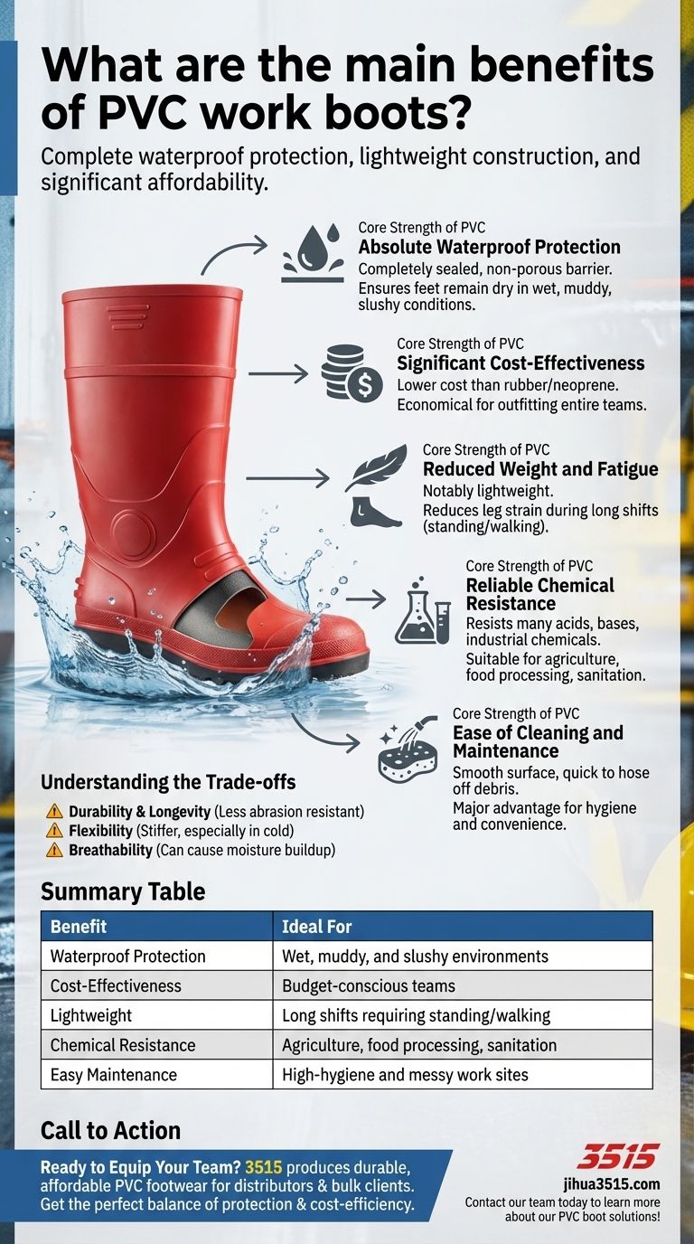 Quels sont les principaux avantages des bottes de travail en PVC ? Chaussures légères, imperméables et abordables Guide Visuel