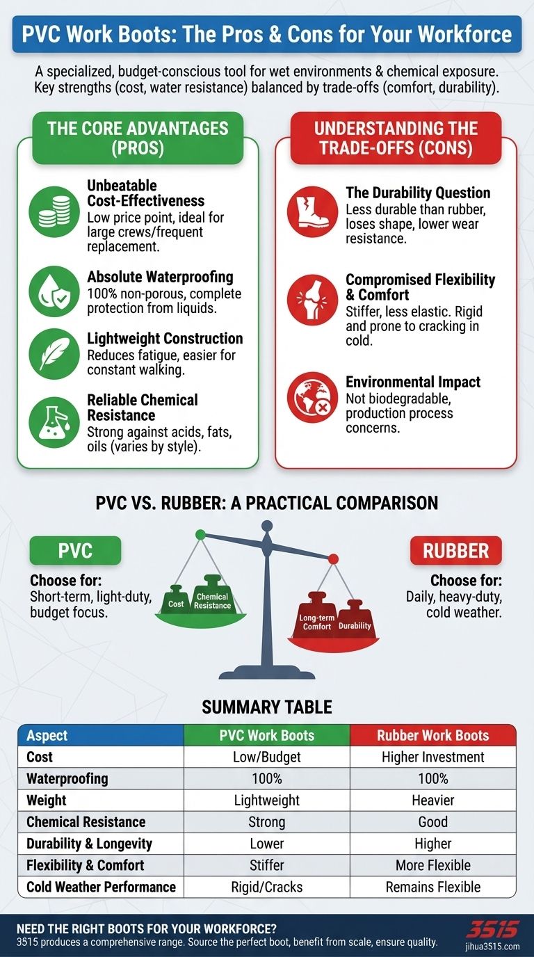 Quels sont les avantages et les inconvénients des bottes de travail en PVC ? Peser le coût par rapport au confort pour votre équipe Guide Visuel