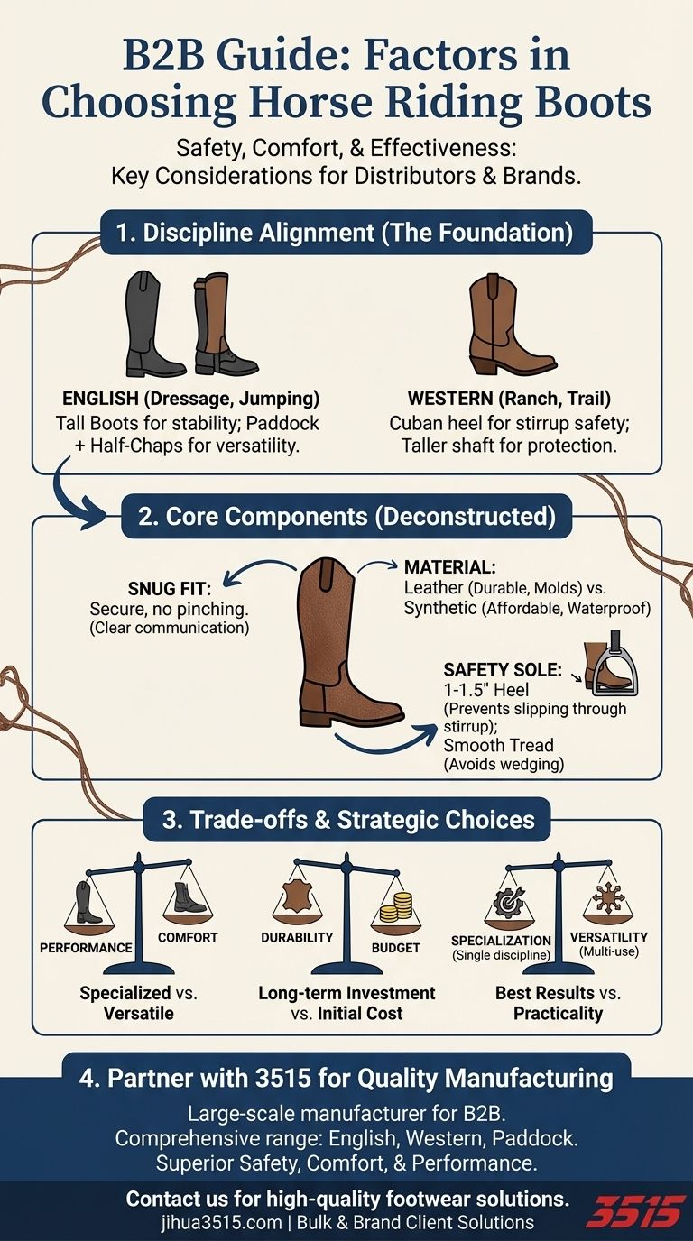 ما هي العوامل التي يجب مراعاتها عند اختيار أحذية ركوب الخيل؟ ضمان السلامة والراحة والأداء دليل مرئي