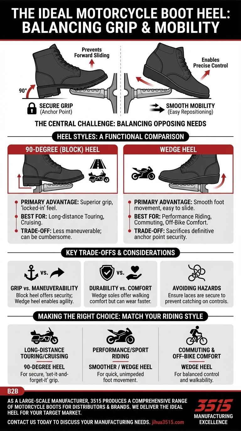 理想的摩托车靴鞋跟有什么特点？平衡抓地力和活动性以获得卓越的控制力 图解指南