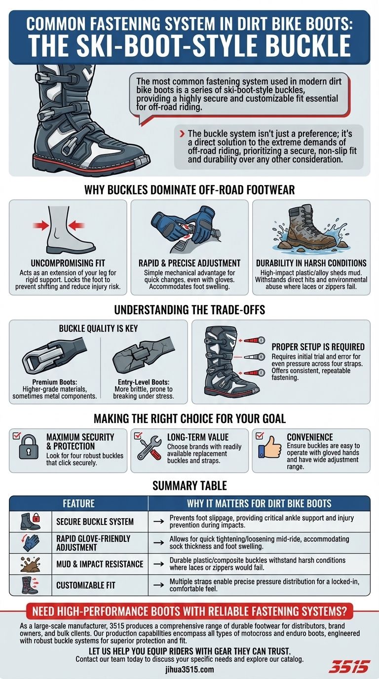 Welches Verschlusssystem ist bei Motocross-Stiefeln üblich? Höchster Schutz und Passform Visuelle Anleitung