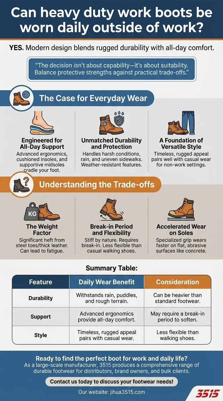 Peut-on porter des bottes de travail robustes au quotidien en dehors du travail ? Découvrez un confort durable toute la journée Guide Visuel