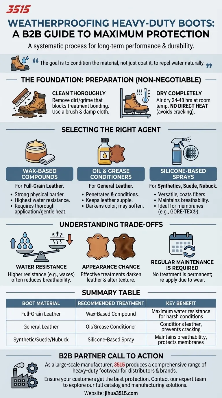 ¿Cómo se pueden impermeabilizar las botas de trabajo pesado? Una guía paso a paso para una protección duradera Guía Visual