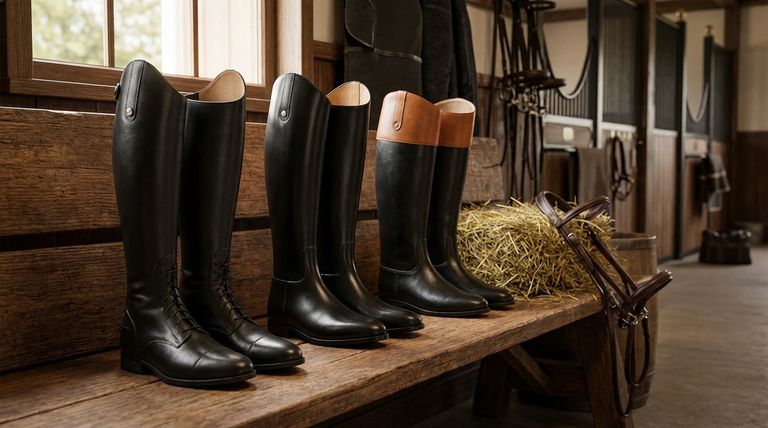 영국 승마 종목에서 주로 사용되는 하이 부츠의 종류는 무엇인가요? 필드, 드레스 & 헌트 부츠 가이드