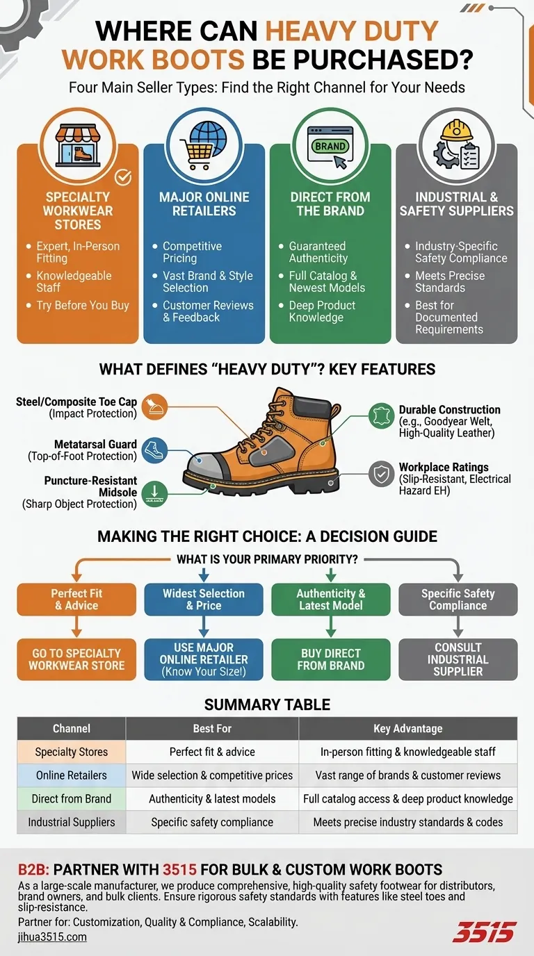 在哪里可以购买重型工装靴？找到适合您需求的供应商 图解指南