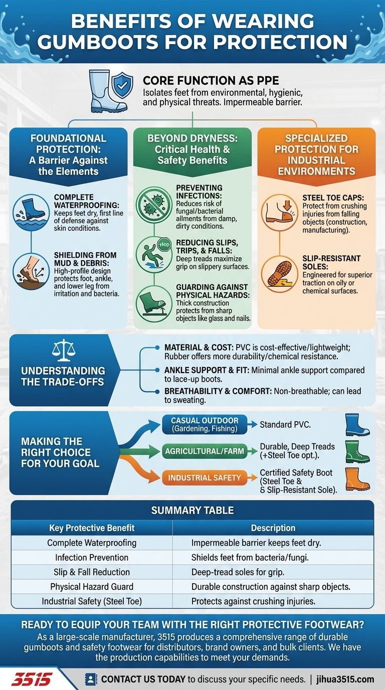 What are the benefits of wearing gumboots for protection? Essential Safety for Hazardous Environments Visual Guide