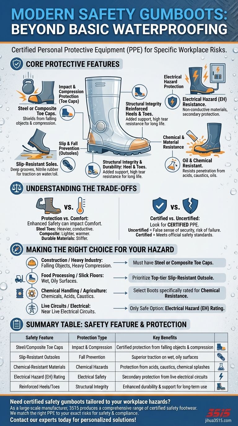 Quelles caractéristiques de sécurité peuvent avoir certaines bottes en caoutchouc ? EPI essentiels pour les environnements de travail dangereux Guide Visuel