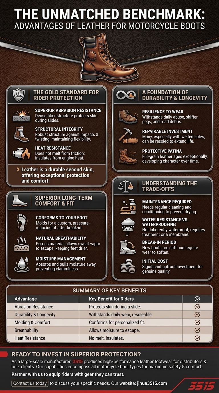 ¿Cuáles son las ventajas del cuero como material para las botas de moto? Seguridad inigualable y comodidad a largo plazo Guía Visual