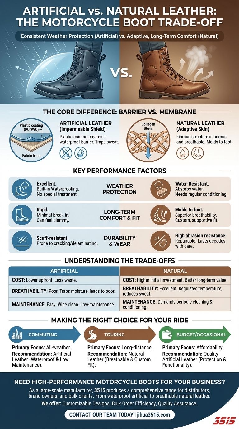 ¿Cuáles son los pros y los contras del cuero artificial en las botas de moto? Elige el material adecuado para tu viaje Guía Visual