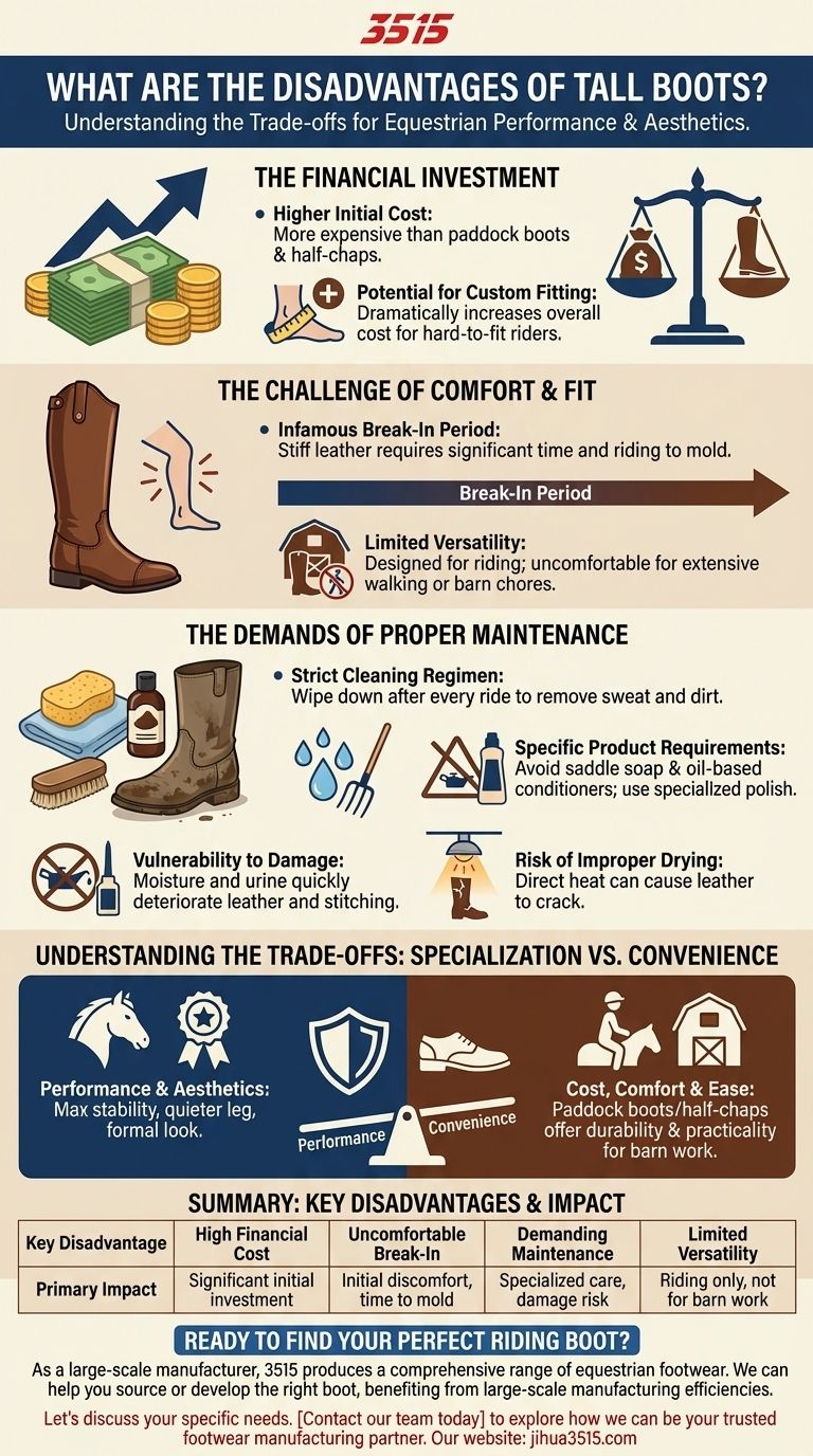 Quels sont les inconvénients des bottes hautes ? Le guide essentiel des compromis en matière de chaussures d'équitation Guide Visuel