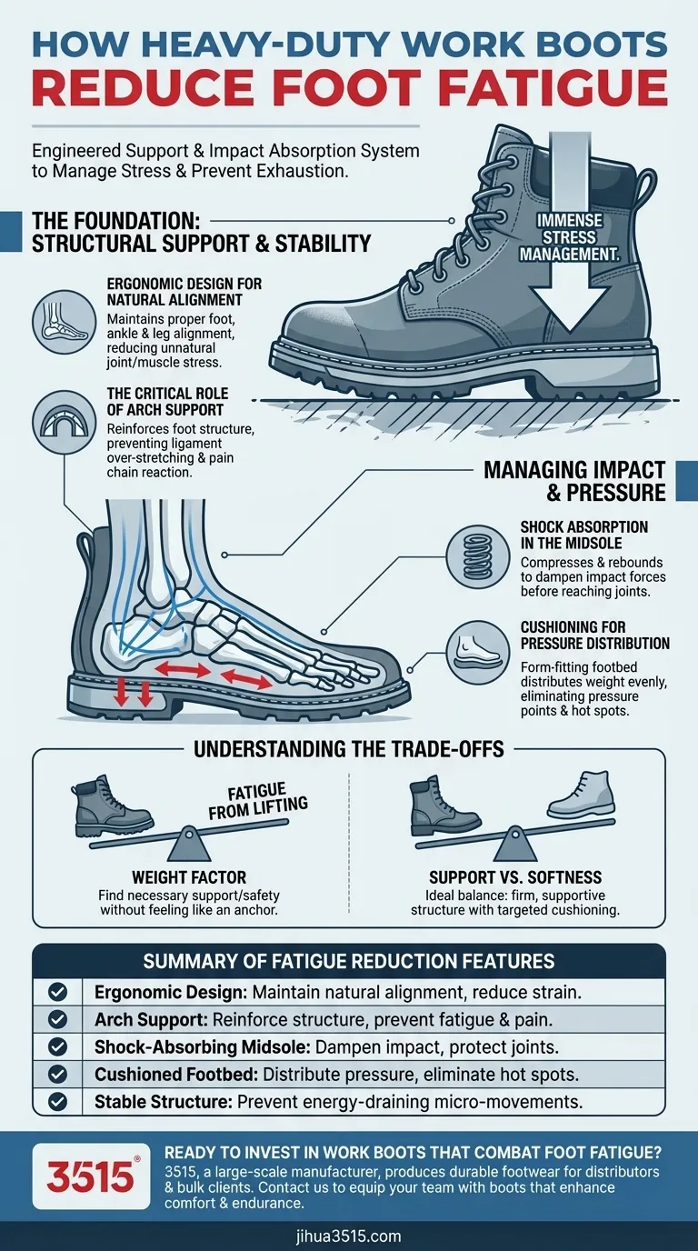 Wie reduzieren strapazierfähige Arbeitsstiefel die Fußermüdung? Maximaler Komfort und Ausdauer bei der Arbeit Visuelle Anleitung