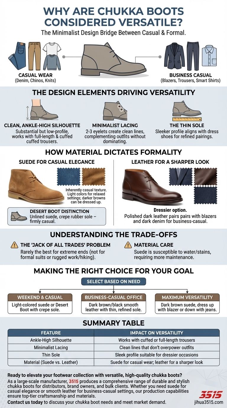Pourquoi les bottines chukka sont-elles considérées comme polyvalentes ? Le guide ultime des chaussures élégantes et adaptables Guide Visuel