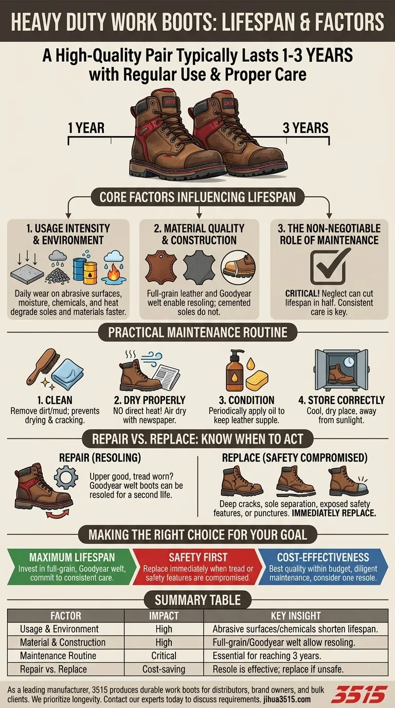 Combien de temps durent généralement les bottes de travail robustes ? Prolongez leur durée de vie à plus de 3 ans Guide Visuel