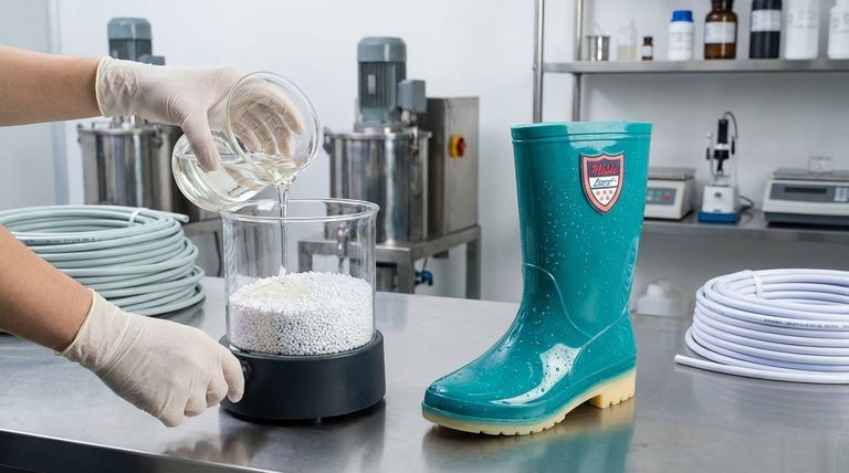 ¿Cuál es el papel de un plastificante en la producción de botas de lluvia de PVC? Logra la flexibilidad y durabilidad perfectas