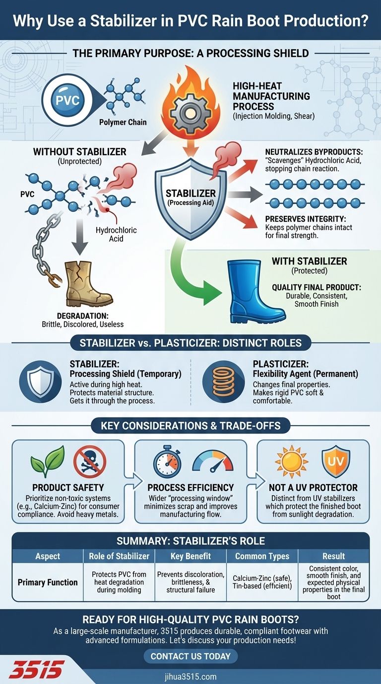 在生产PVC雨靴时添加稳定剂的目的是什么？确保生产耐用、高品质的鞋类 图解指南