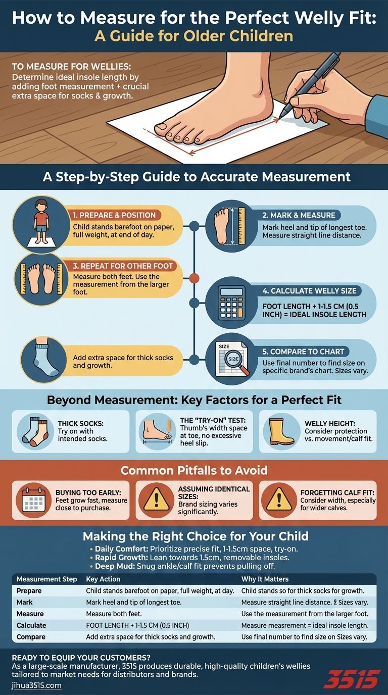 Comment les parents peuvent-ils mesurer les pieds d'un enfant plus âgé pour choisir la bonne taille de bottes en caoutchouc ? Un guide étape par étape Guide Visuel